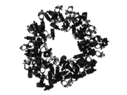 Conjunto De 100 Peças De Presilhas Pretas Para Chicote Elétrico Automotivo.