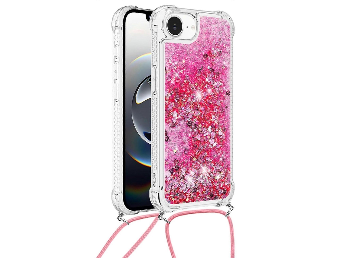 Capa De Tpu Compatível Com Iphone 16e Com Design De Areia Movediça E Cordão - Wellngs