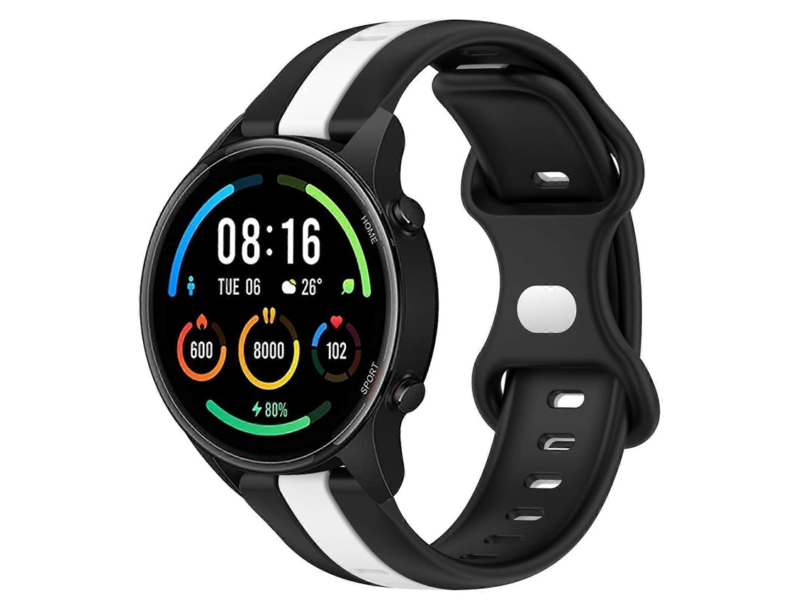Pulseira De Silicone Bicolor Com Fecho Borboleta De 22 Mm Para Xiaomi Mi Watch Sport