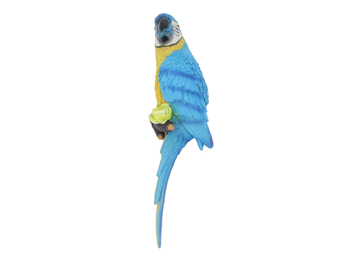 Decoração de Parede Papagaio Resina Azul S/MARCA