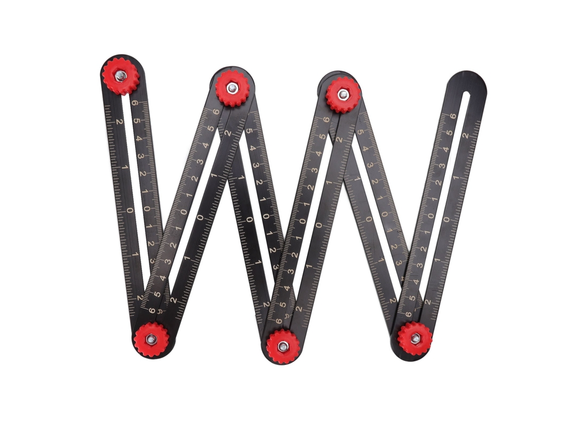 Régua de posicionamento universal da Aluminum League (medição de múltiplos ângulos, universal para decoração e posicionamento de azulejos)