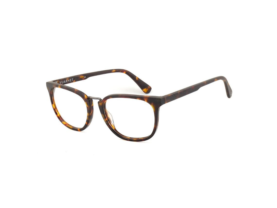 Armação de óculos de grau masculina Vuarnet VL16240003 (marrom - acetato - 145 mm - Ø 53 mm)