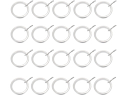 Conjunto De 20 Argolas De Aço Inoxidável Para Cortina, Cor Prata, Argolas Redondas Para Pendurar Cor