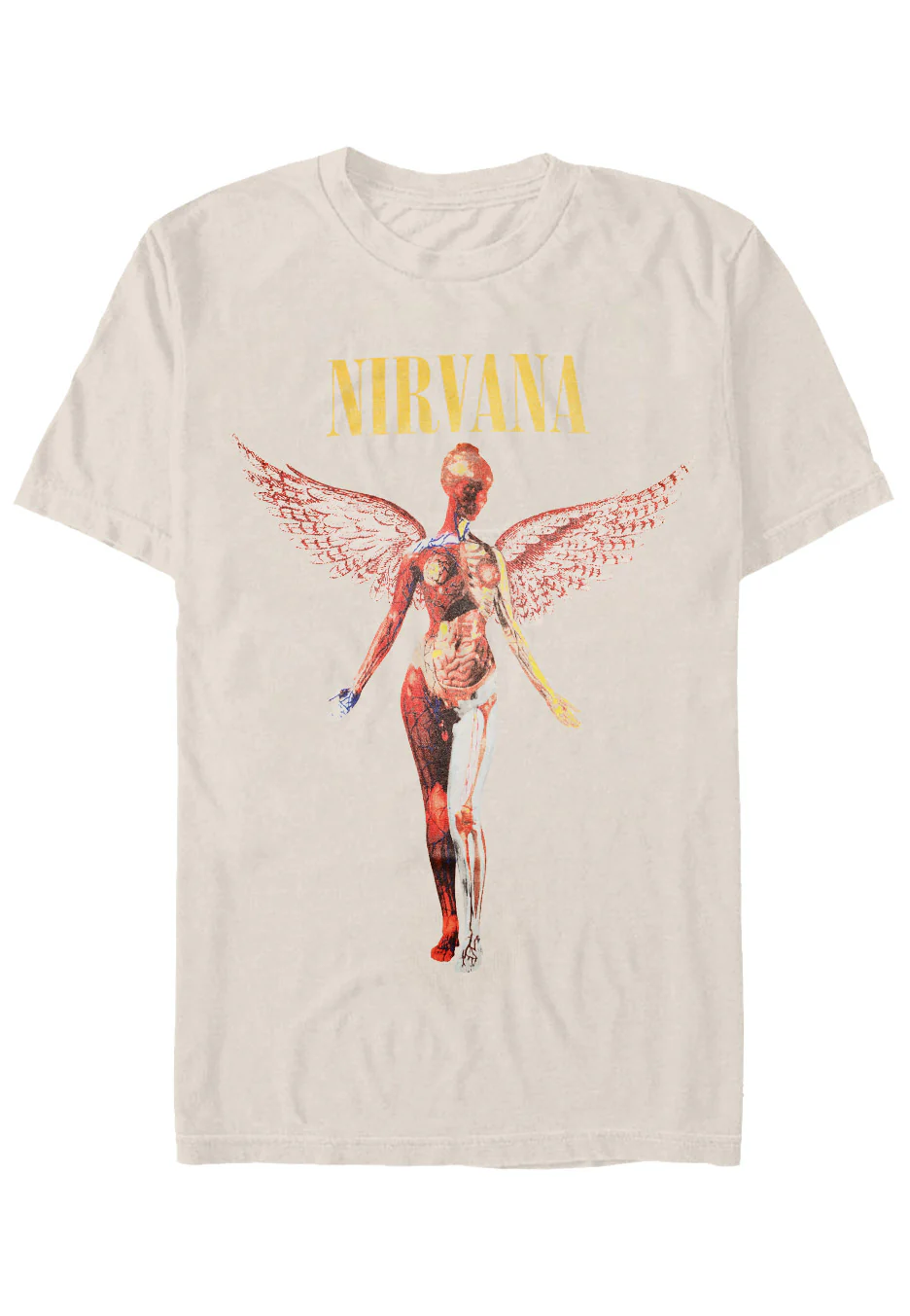 Size:m Rockinstone Nirvana - In Utero Wet Sand Oversized - T-shirt Unisex Adults