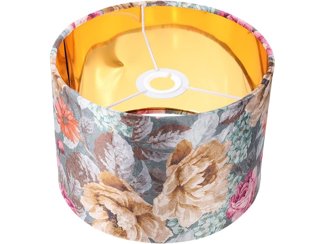 Luminária Decorativa de Tecido com Estampa Floral para Uso Interno. SFUSHOS