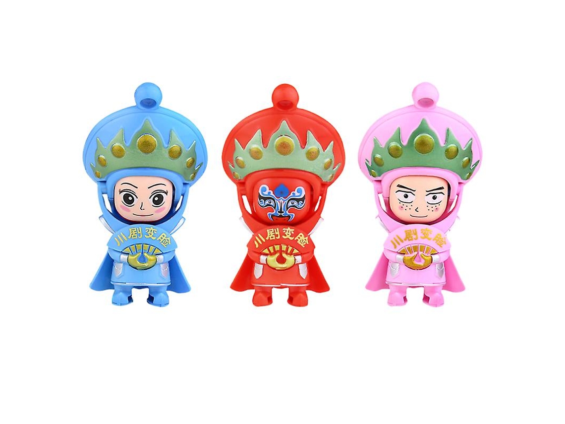 3 Peças De Boneca Com Rosto De Ópera De Sichuan Allinless