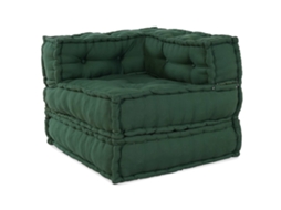 Vidaxl Unidade De Sofá Modular 2 Unid. Tecido Verde 140 X 70 X 56 Cm
