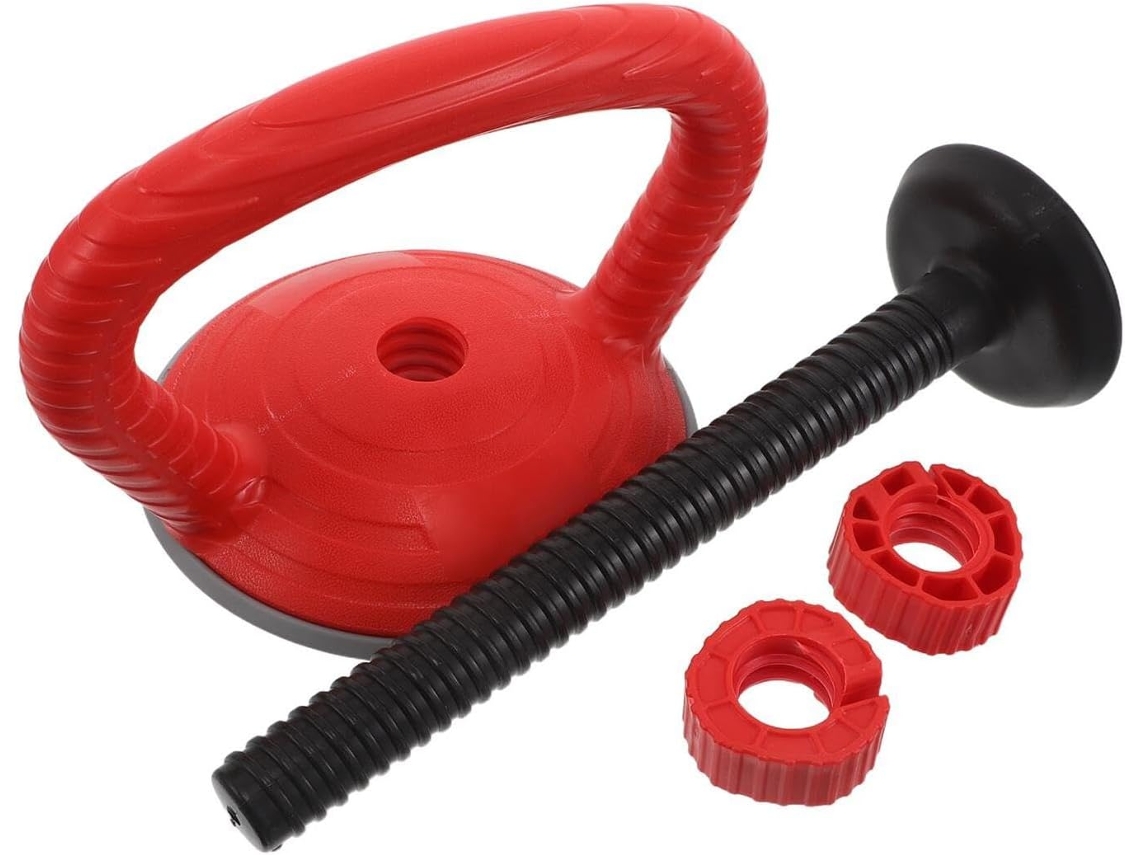 Bestonzon Alça Para Kettlebell, Vermelha, Barra De Base Curta E