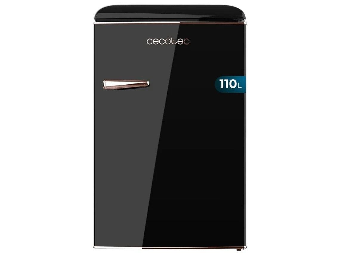 Mini Frigorífico Retro Tt Origin Black com Capacidade de 118 L Classe e Icebox Led Interior CECOTEC