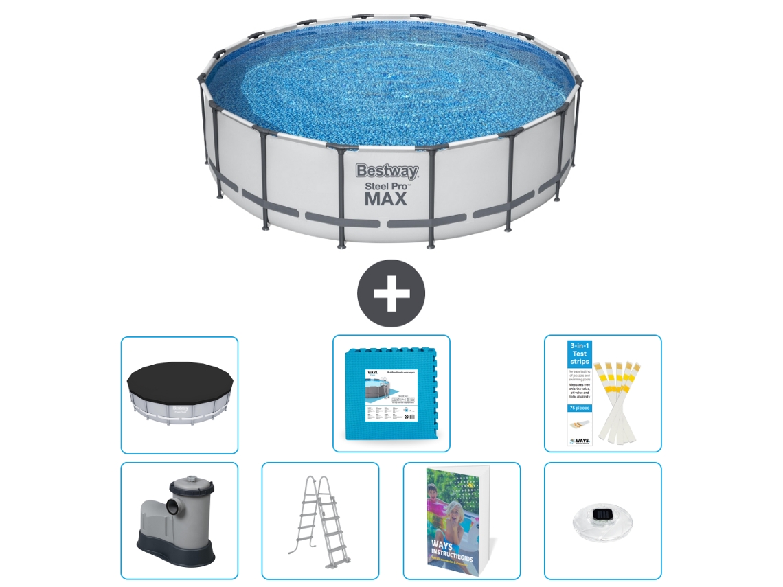 Bestway Piscina Bestway Steel Pro Max Redonda - 488x122 Cm - 8-peças S674