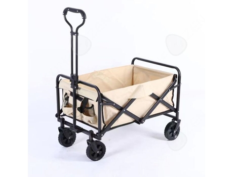 Carrinho De Compras 51cm X 67cm Carrinho De Transporte Dobrável Com Rodas Giratórias Para Exterior, Camping E Compras No Supermercado Lunavo