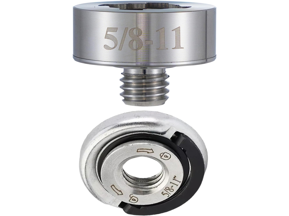 Adaptador De Troca Rápida Para Esmerilhadeira Angular Em Aço, Eixos De 5 8e 11 Polegadas, Com Placa De Fixação E Porca