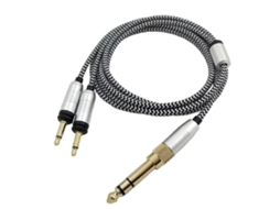 Cabo De Nylon Resistente Para Fones Ouvido Focal Elegia Com Conectores 3, 5/6, 35 Mm(fqc)
