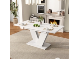Mesa Extensível 120/160x80cm Branca V 4 6p VELTRIX