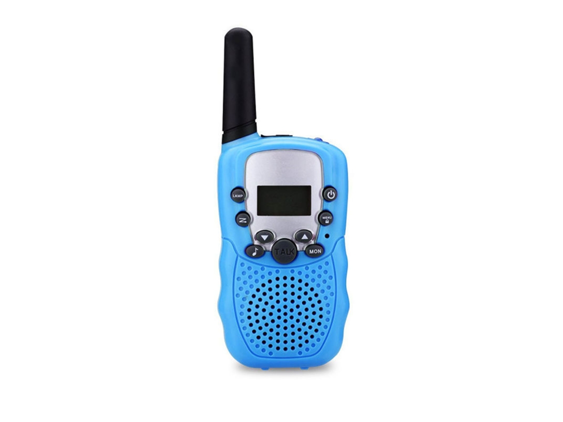 Mali 2pcs Walkie Talkie Infantil 3km Alcance Claro Som Rádio Bidirecional Portátil Brinquedo para Crianças Azul