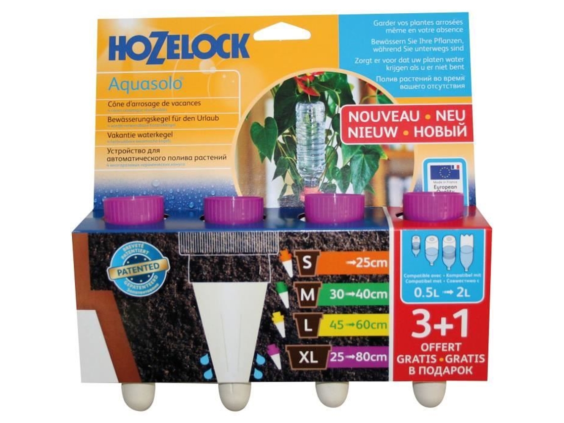 Regador de cerâmica Hozelock Aquasolo Special Malva, pacote com 3 unidades + 1 grátis