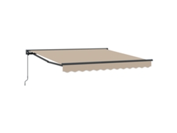 Conjunto 1 Toldo Retrátil Vidaxl Bege Alumínio (300 X 250 Cm)