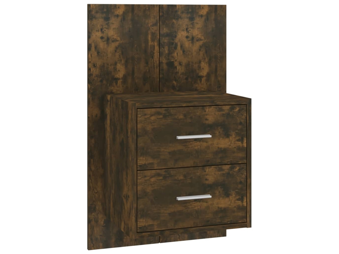 Wall-mounted Bedside Cabinet, Wall-mounted Bedside Cabinets Vidaxl Marrom Madeira Processada (n/a)
