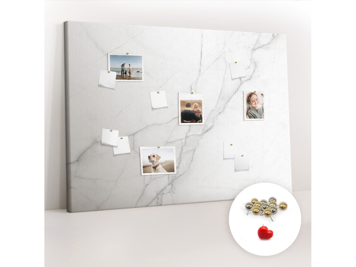Quadro De Cortiça Mármore Decorativo Para O Escritório Espelharte (140x100 Cm)