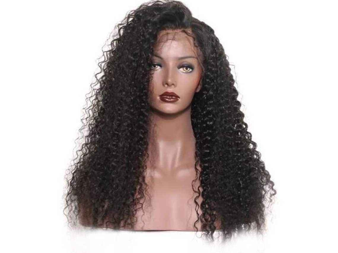 Mali peruca Frontal Deep Curly Wave Cabelo Humano Fibra Química Resistente a Altas Temperaturas