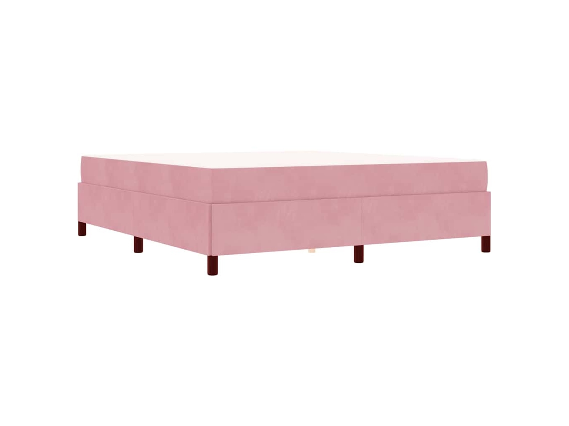 Conjunto 1 Estrutura Da Cama Vidaxl Rosa Tecido (180 X 200 Cm)