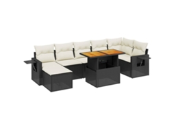 Garden Sofa Set, Garden Sofa Sets Vidaxl Preto Rattan / Vime (n/a)