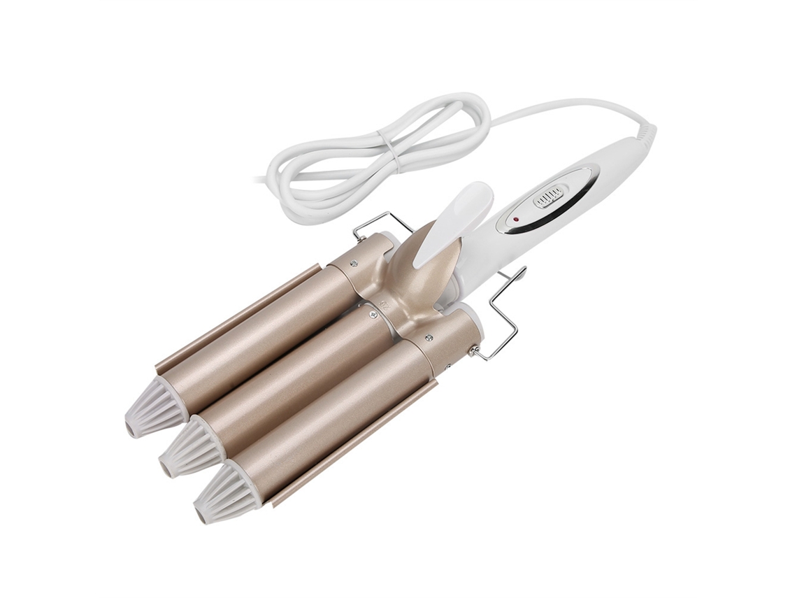 Ferro De Curl Com 3 Barris 25mm Cerâmica Anti-queda Salon Styling Onda Cabelo 110-240v Plug Uk