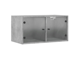 Wall Cabinet, Wall Cabinets Vidaxl Cinzeto Madeira Processada (n/a)