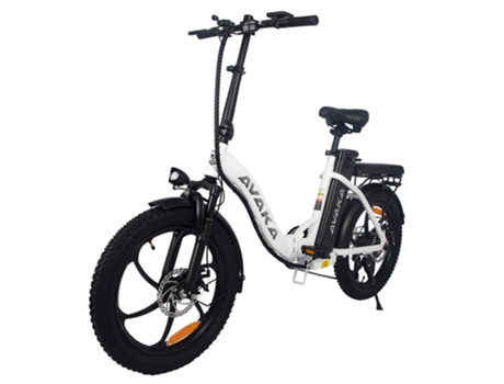 Bicicleta Elétrica Dobrável Avaka Bz20 Plus, 48v 500w 18,2ah, Pneu 20x3.0, Branca
