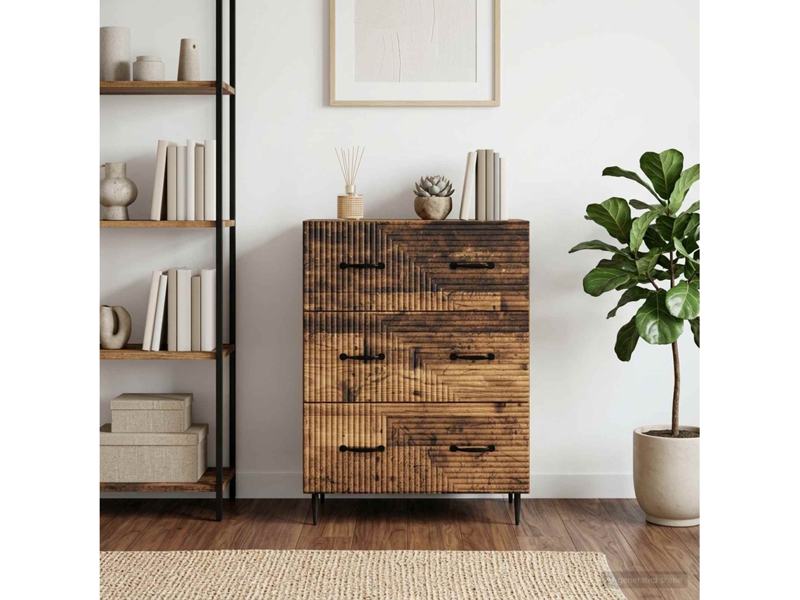 Vidaxl Gabinete De Gavetas Madeira Antiga 66 X 34,5 X 89,5 Cm