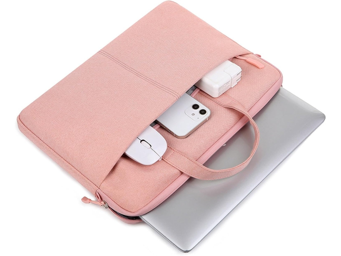 Bolsa Para Computador Portátil 15.6 Polegadas Impermeável Com Interior Macio E Bolso Auxiliar Azul, Com Transporte Confortável Elysve