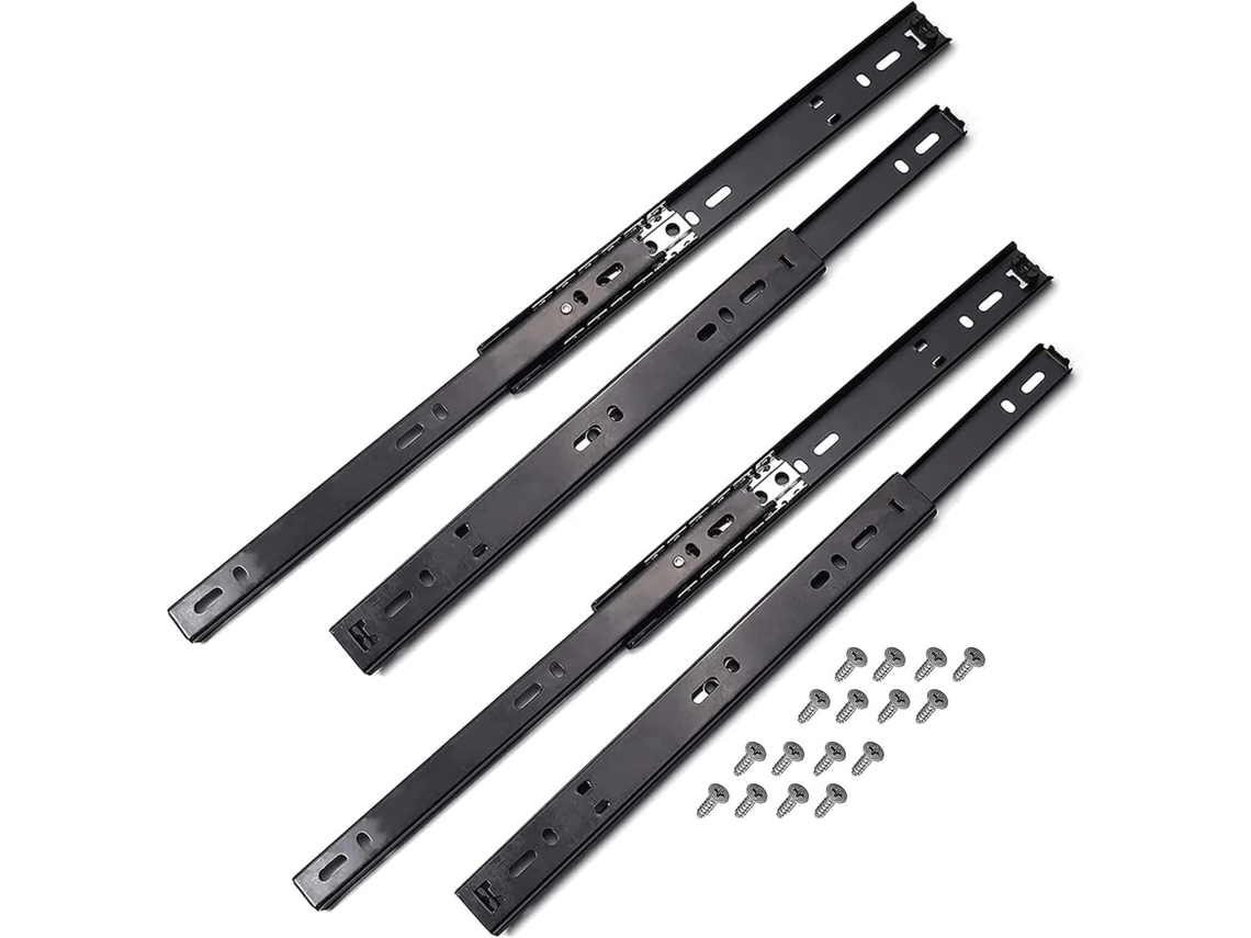 Corrediças Telescópicas Reforçadas Para Gavetas Conjunto De 4 Peças Com Rolamentos Esferas Armários E Móveis 30cm