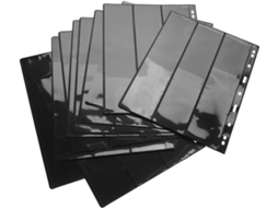 Ipetboom Pet Para Álbum De Timbres Noires 10 Feuilles 3 Fentes Dupla Proteção Facial Élégante Para Exibir E