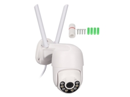 Câmera De Segurança Ip66 À Prova Dágua Câmera De Vigilância Por Vídeo Detecção De Movimento Áudio Bidirecional Cor Visão Noturna Câmera Wifi Branco