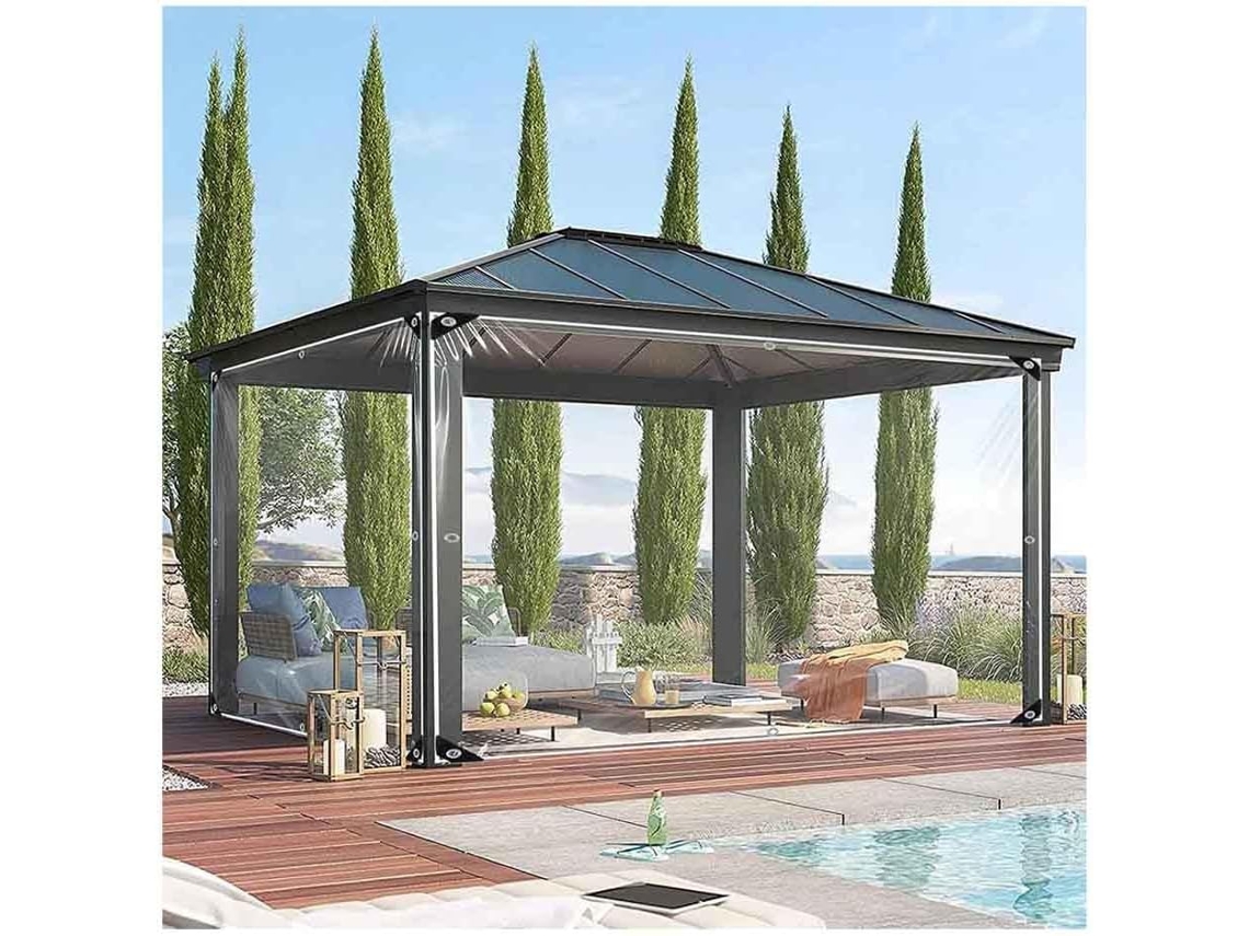 Clear Tarp Waterproof With Grommets 0 3mm Thickened Transparent Tarpaulin Reinforced Edge, Tear Resistant Pvc Vinyl
