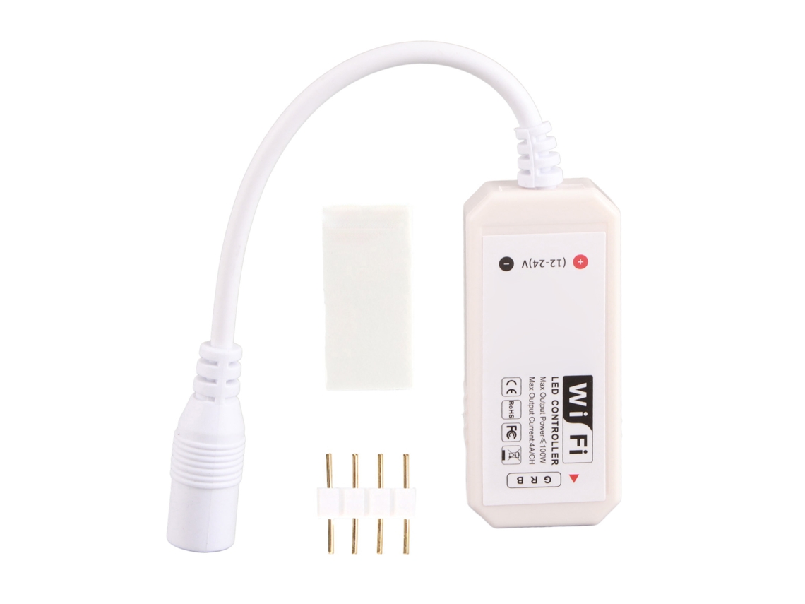 Controlador Led Wifi Rgb Dc12 24v para Fita Led Colorida com Controle por App Smartphone