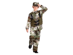 Fantasia De Soldado Boland Traje Militar Para Crianças De 7 A 9 Anos.