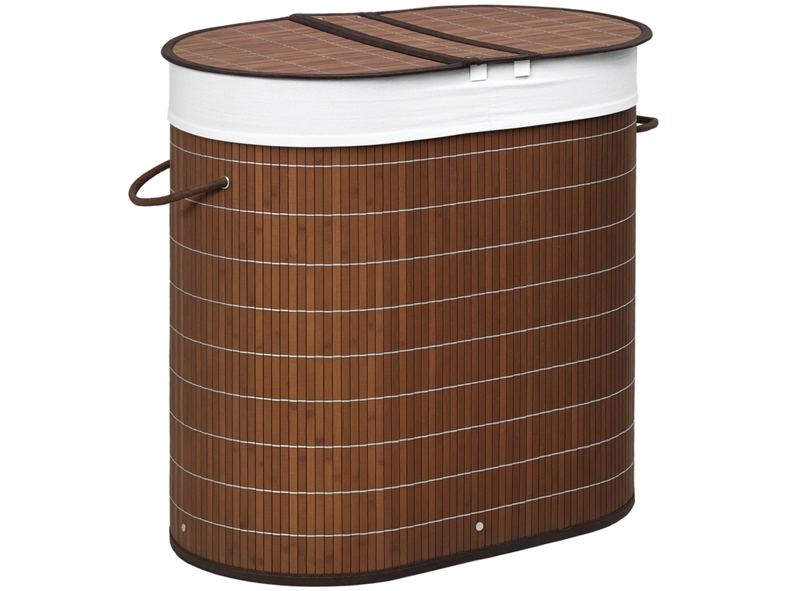 Cesto de Roupa Suja 100l,coletor com Tampa Removível,38x38x57cm,marrom BTFORUS