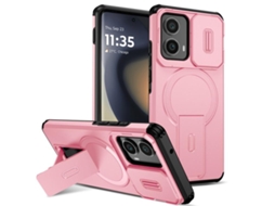 Capa Zruxe Compativel Com Motorola Edge 2024 (suporte Magsafe - Protecao Deslizante - Rosa)