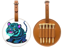 Bolsa para tees de golfe estilo Celta, preta, fácil de transportar | S/MARCA