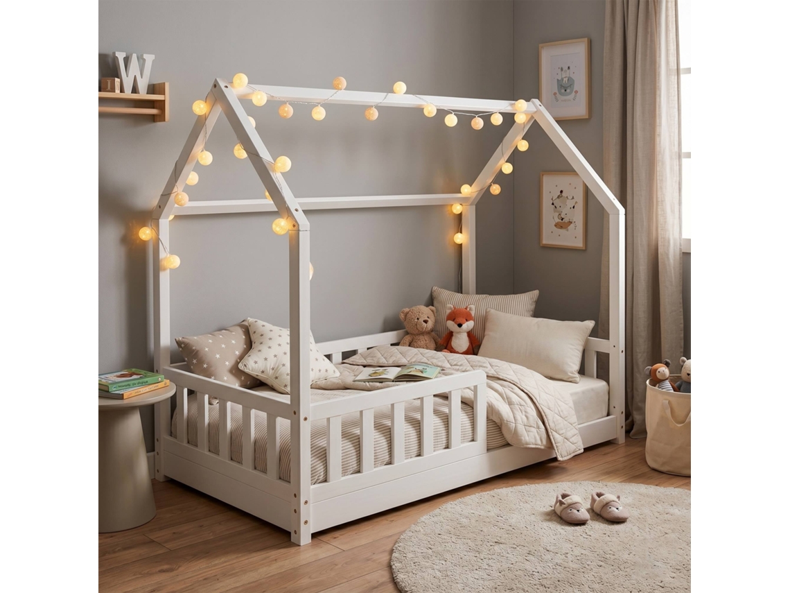 Conjunto De Cama Infantil Bosco Cabin 90x190cm Com Colchão Serenia 90x190cm (altura 17cm)