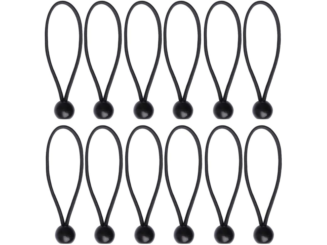 Cordas Elásticas Com Bola, Preto, Para Lonas, Banners, Faixas