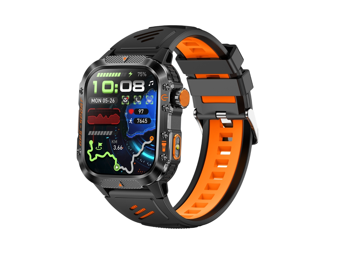 Relógio Inteligente Gps Com Lanterna E Bússola À Prova D'água Ip68 2.01 Display