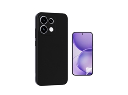 Kit Película Protectora De Hydrogel Frente Capa Proteção Silicone Gift4me Para Oppo Reno16 F 5g - Preto