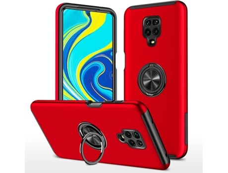 Suporte Proteção Móvel Note Anel para Xiaomi Redmi Note 9 Pro/Note 9S HONGWE. Anti-Choque Magnética com Anel de Suporte
