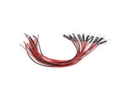 50 Leds 12v 8mm Coloridos com Fios 20cm 26awg
