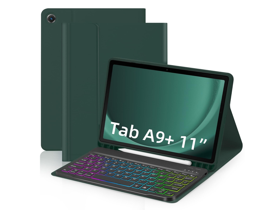 Capa de Teclado Bluetooth para Samsung Tab S8 11 com Rgb, Retroiluminado, Roxo e Branco XIAOMOYU