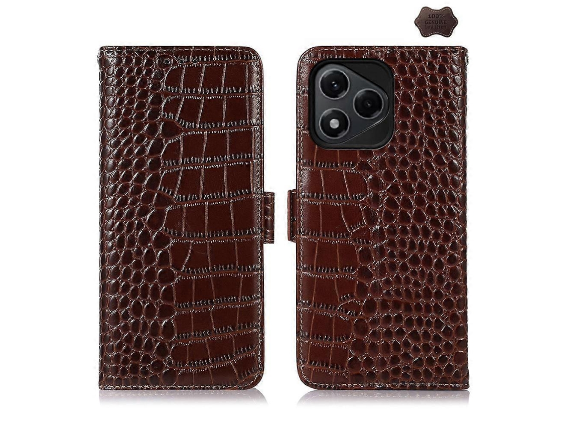 Capa De Celular Em Couro De Crocodilo Com Camada Superior De Couro Bovino Para Honor 400 Lite