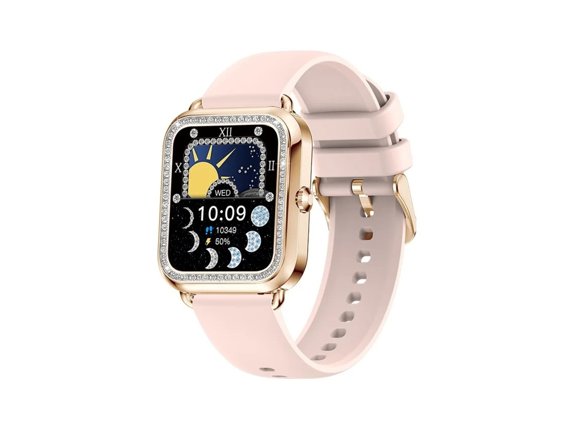 Smartwatch com Bluetooth Chamada Receber/Discar Para Mulheres 1.6 HD Tela Sensível Ao Toque Relógio Digital Com Monitor De Frequência Cardíaca Som Yizhood
