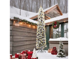 Vidaxl Árvore De Natal Artificial Verde 240 Cm Pvc E Aço E Plástico
